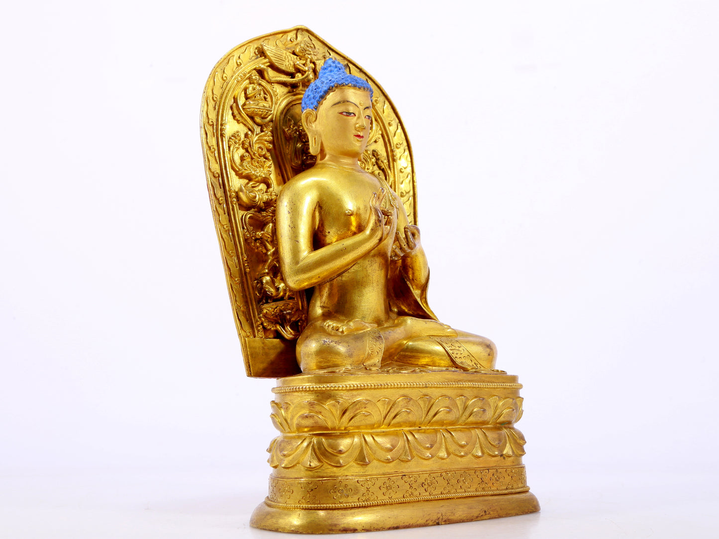 A Splendid Gilt-Bronze Figure Of Buddha Shakyamuni