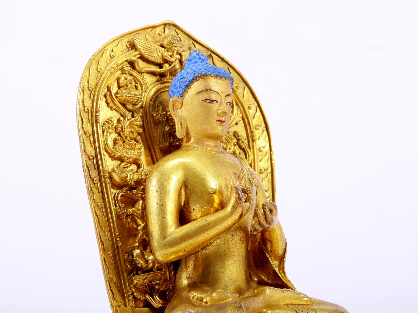 A Splendid Gilt-Bronze Figure Of Buddha Shakyamuni