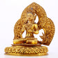 A gilt bronze statue of Bodhisattva