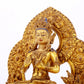 A gilt bronze statue of Bodhisattva