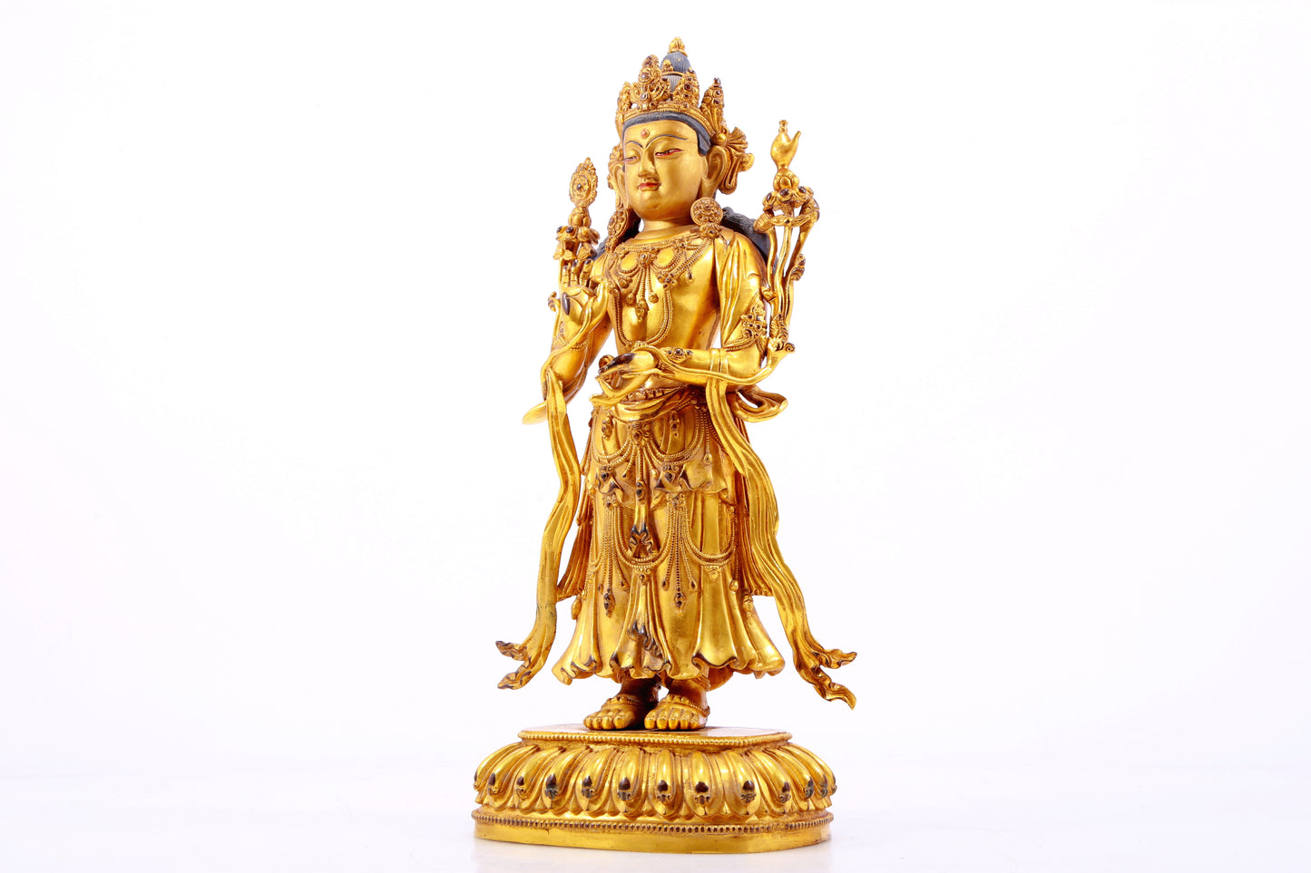 A Magnificent Gilt-Bronze Figure Of Amitayus