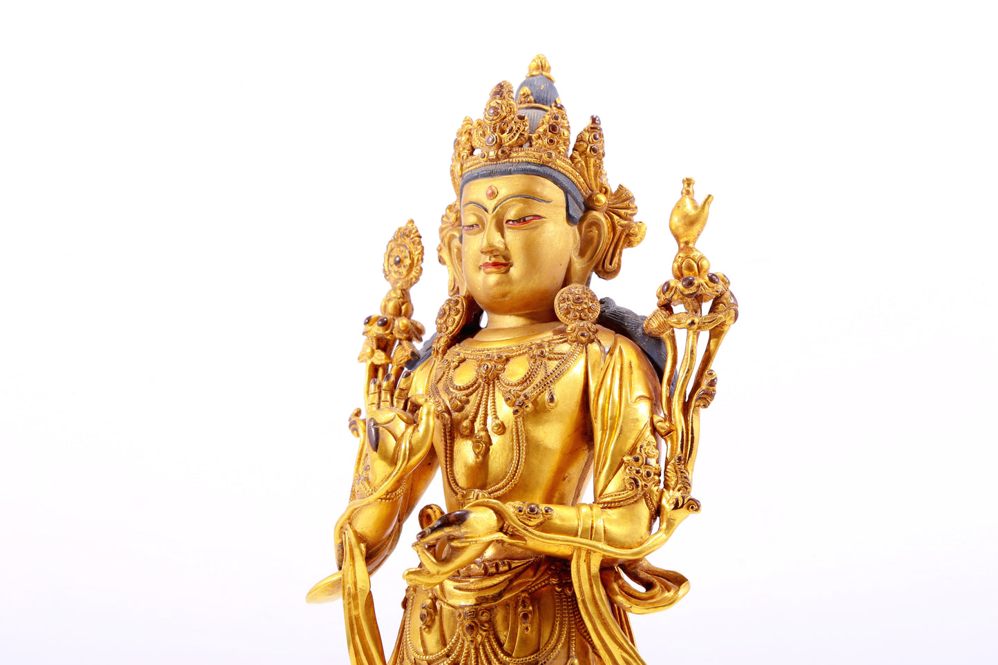 A Magnificent Gilt-Bronze Figure Of Amitayus