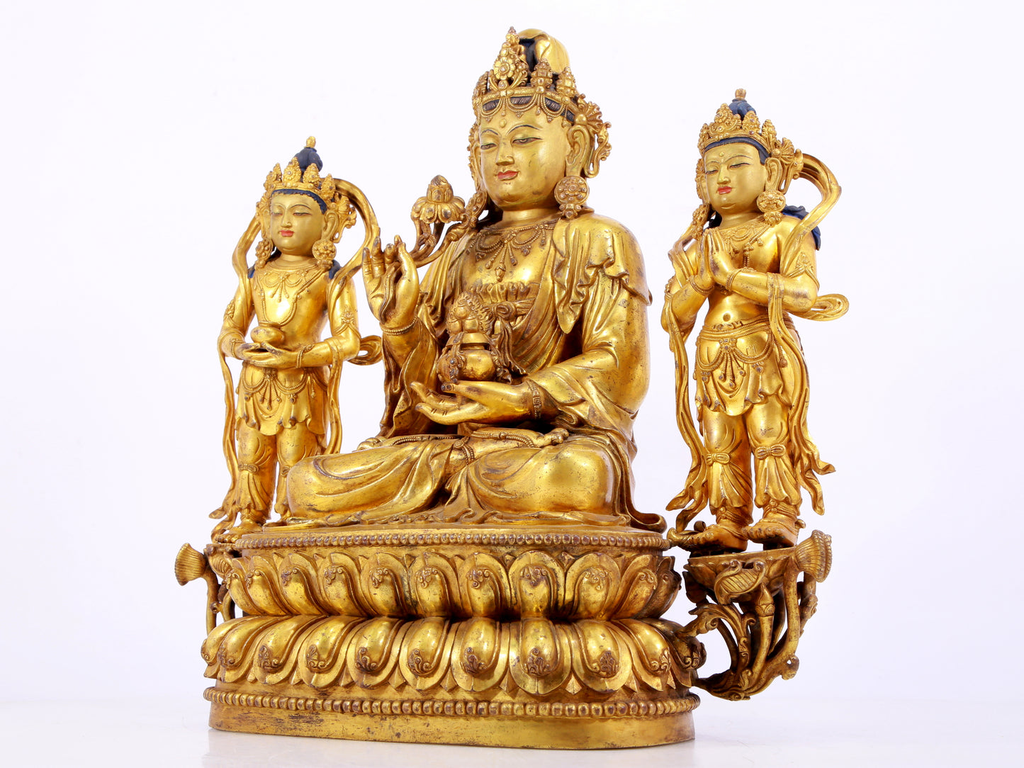 Splendid Gilt-Bronze Figure Of Bodhisattva