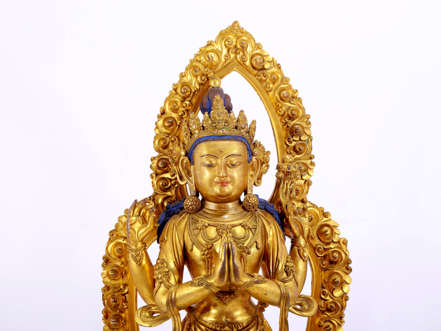 A Splendid Gilt-Bronze Figure Of Four-Armed Avalokiteshvara