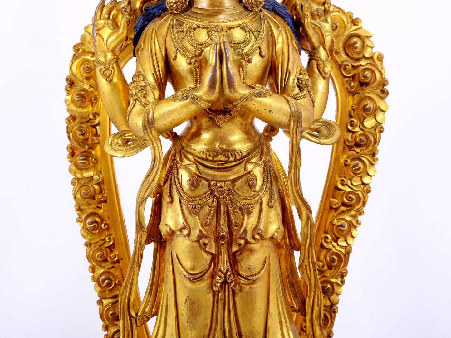 A Splendid Gilt-Bronze Figure Of Four-Armed Avalokiteshvara
