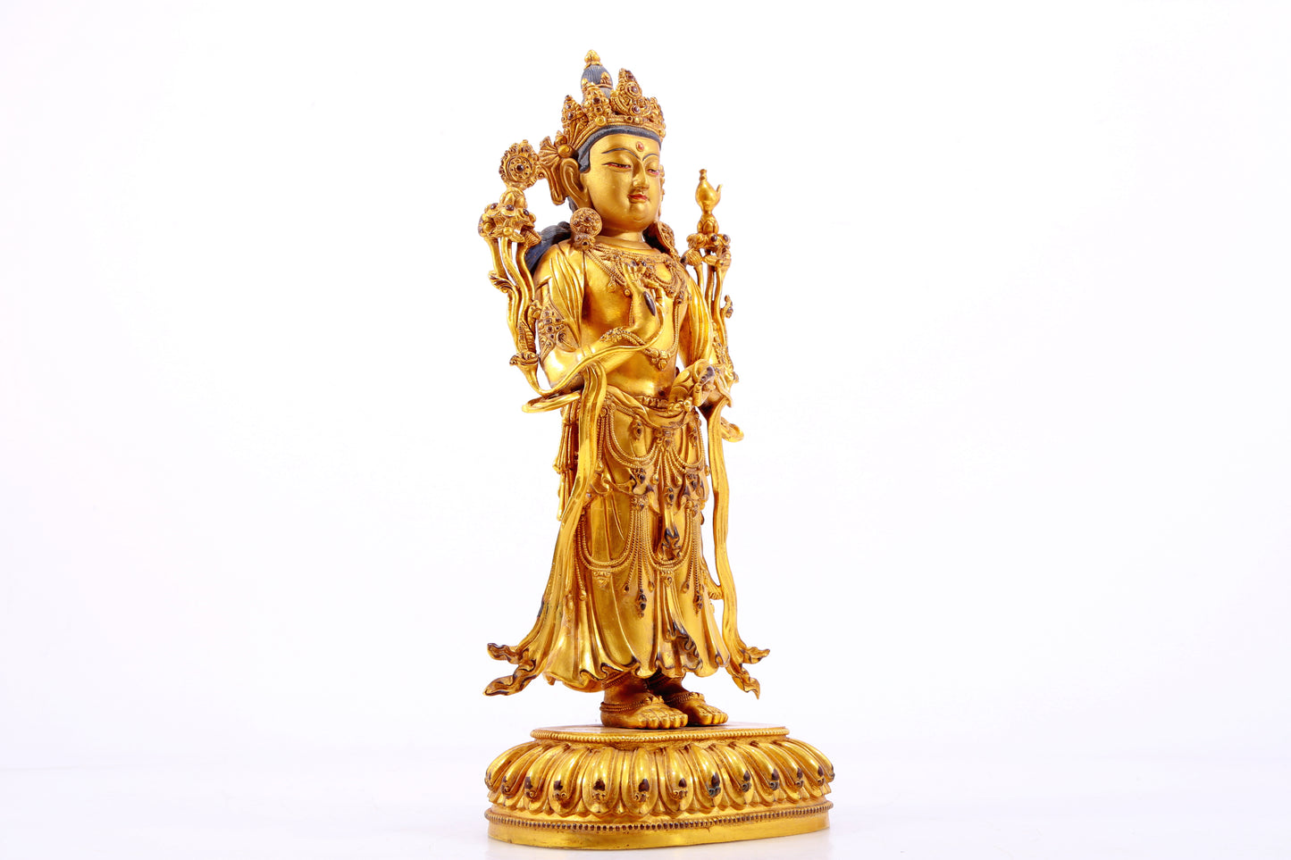 A Magnificent Gilt-Bronze Figure Of Amitayus