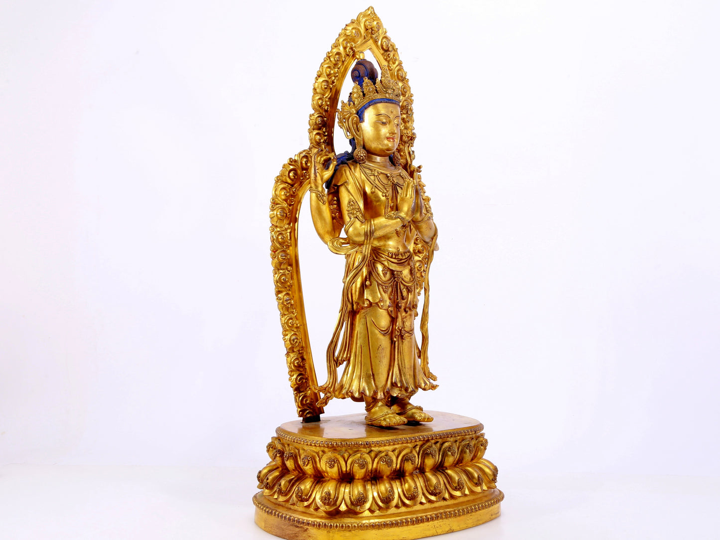 A Splendid Gilt-Bronze Figure Of Four-Armed Avalokiteshvara