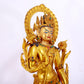 A gilt bronze statue of Tara inlaid with hundreds of treasures