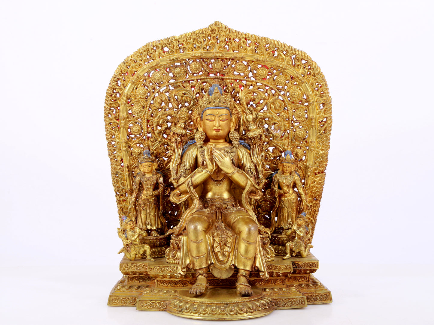 Splendid Gilt-Bronze Figure Of Bodhisattva