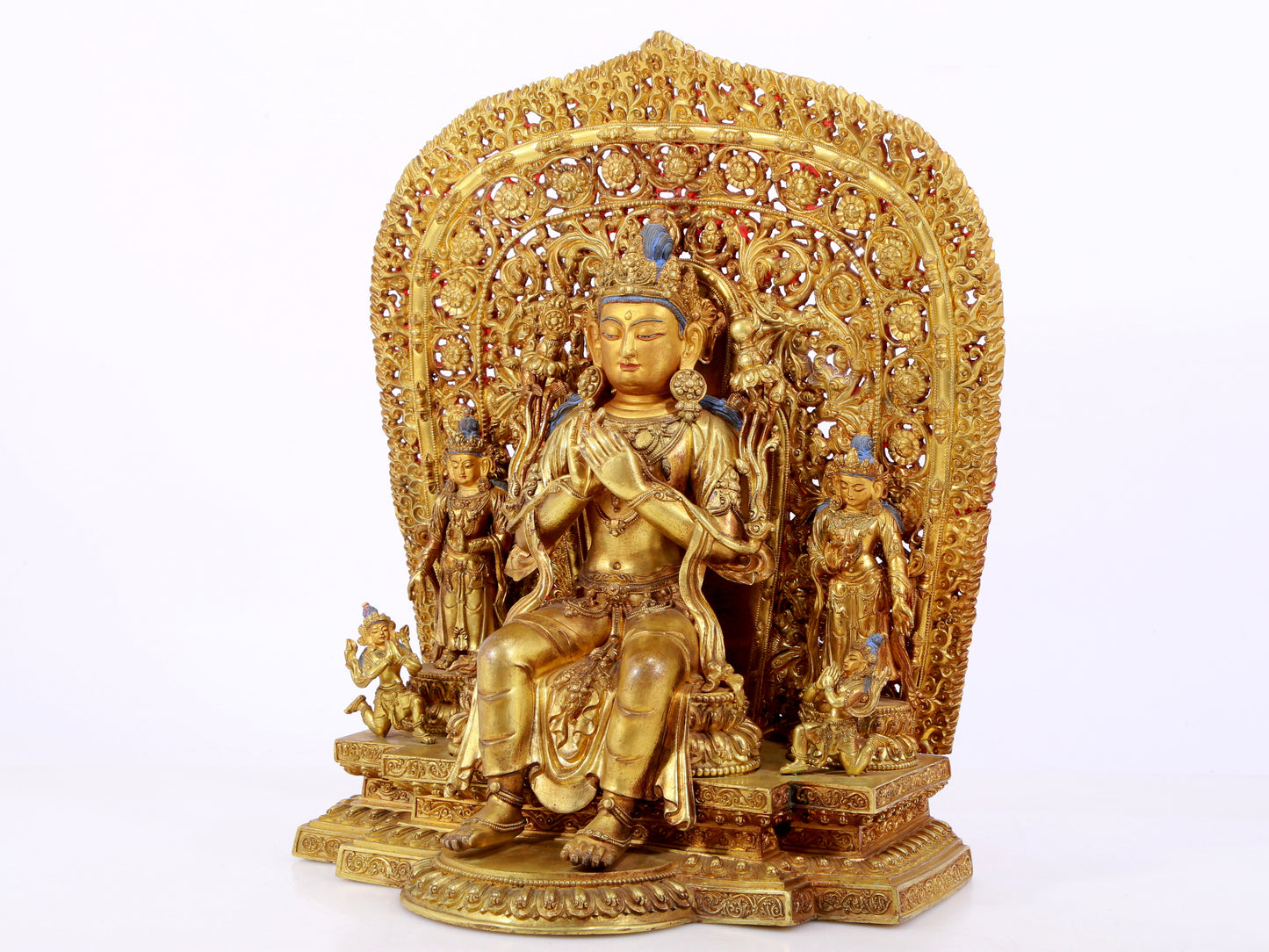 Splendid Gilt-Bronze Figure Of Bodhisattva