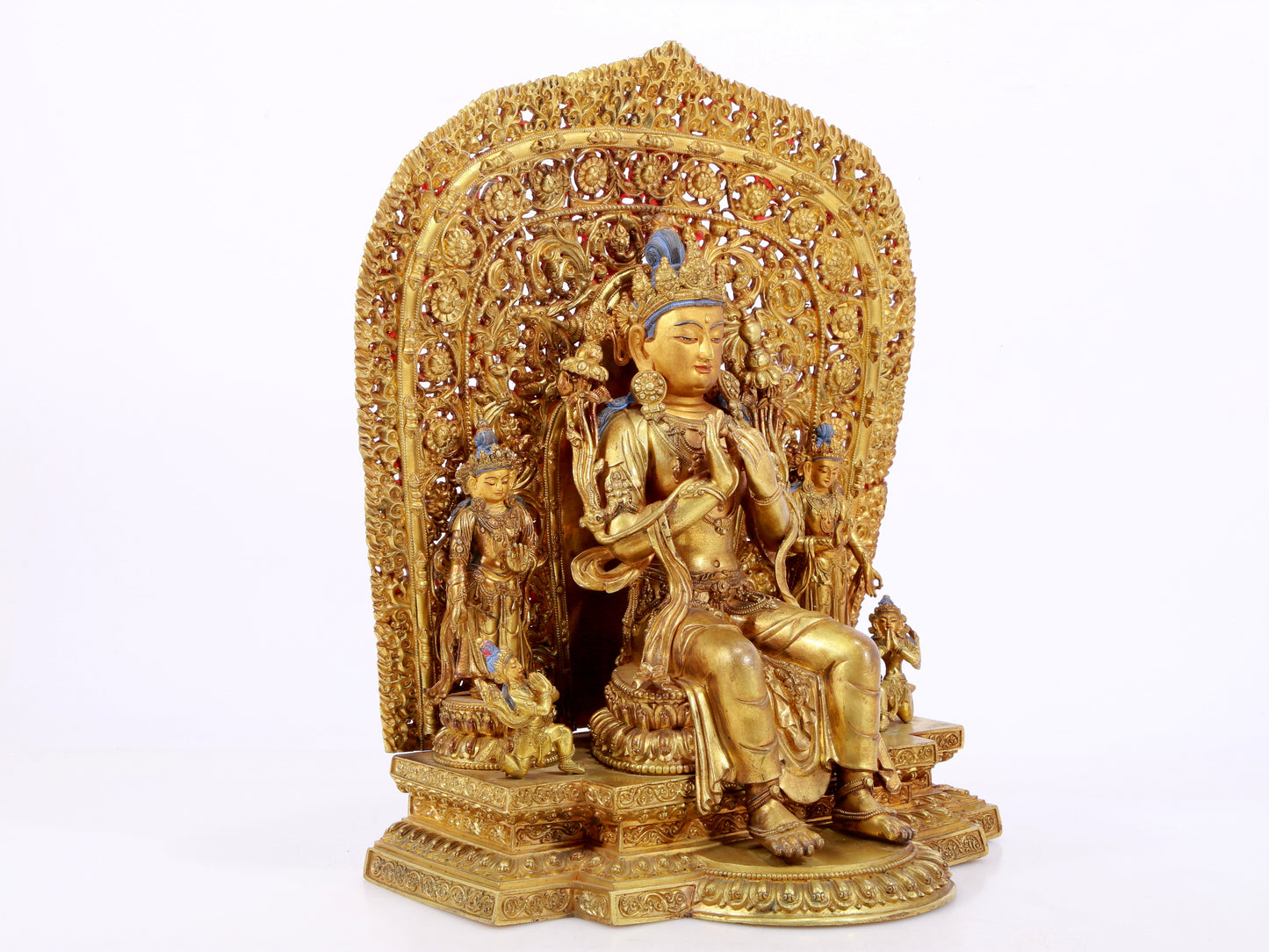 Splendid Gilt-Bronze Figure Of Bodhisattva