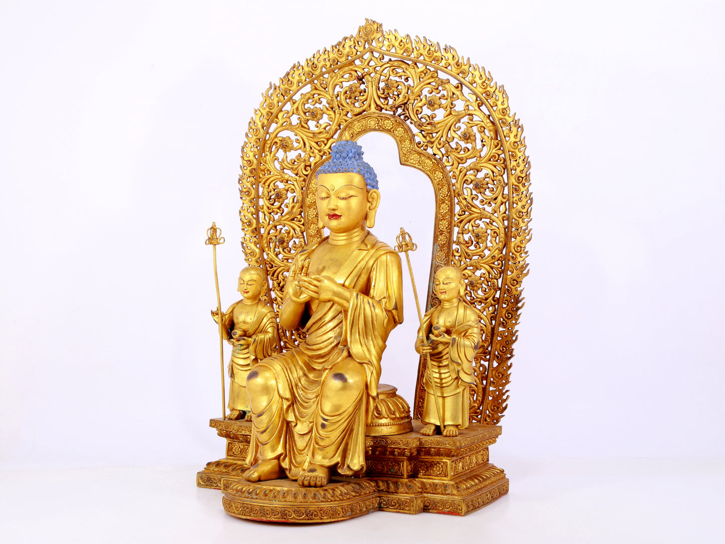 A Splendid Gilt-Bronze Figure Of Buddha Shakyamuni