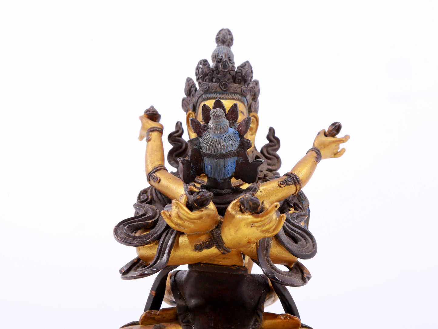 A Splendid Gilt-Bronze Figure Of Manjusri