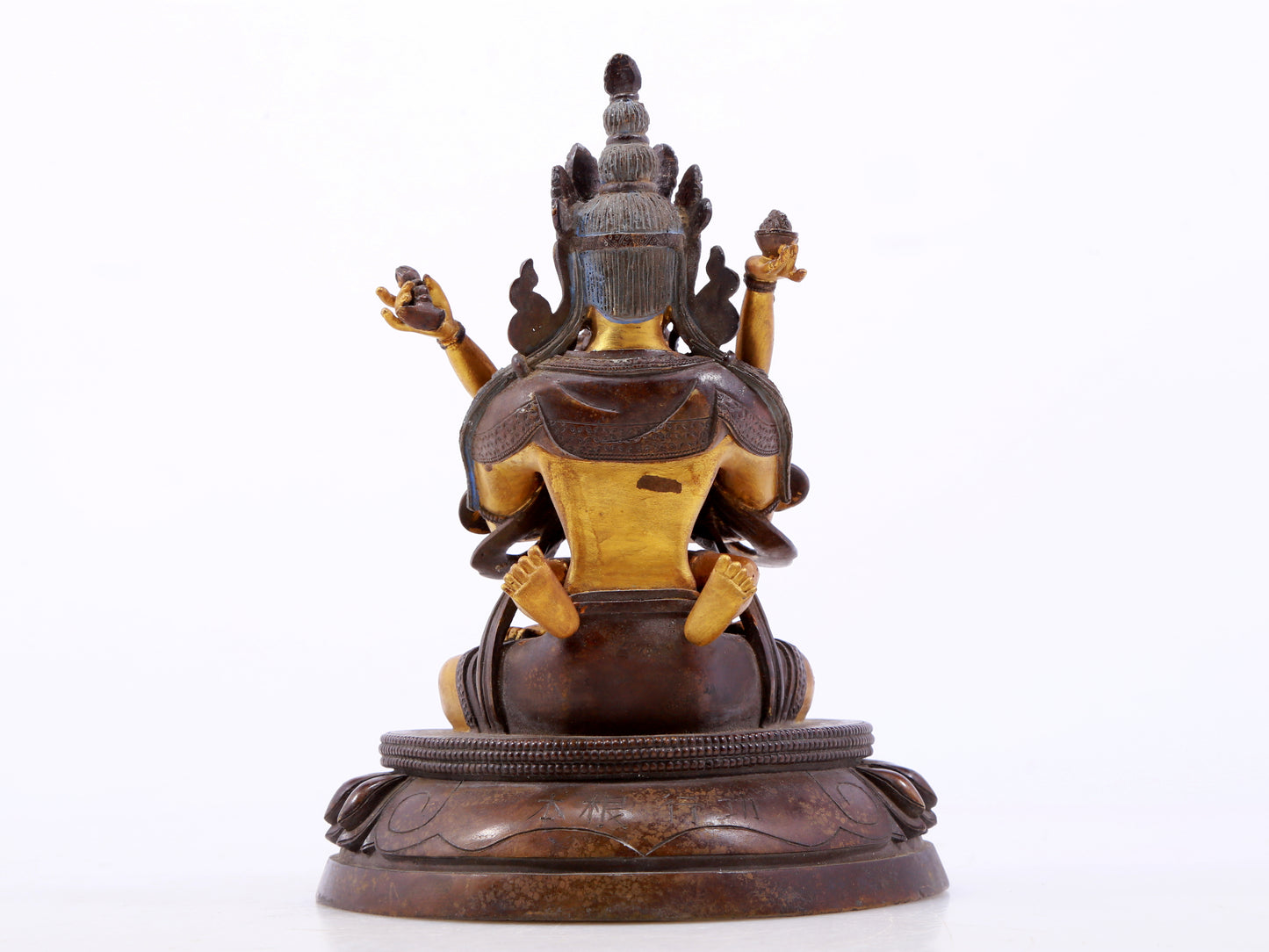A Splendid Gilt-Bronze Figure Of Manjusri