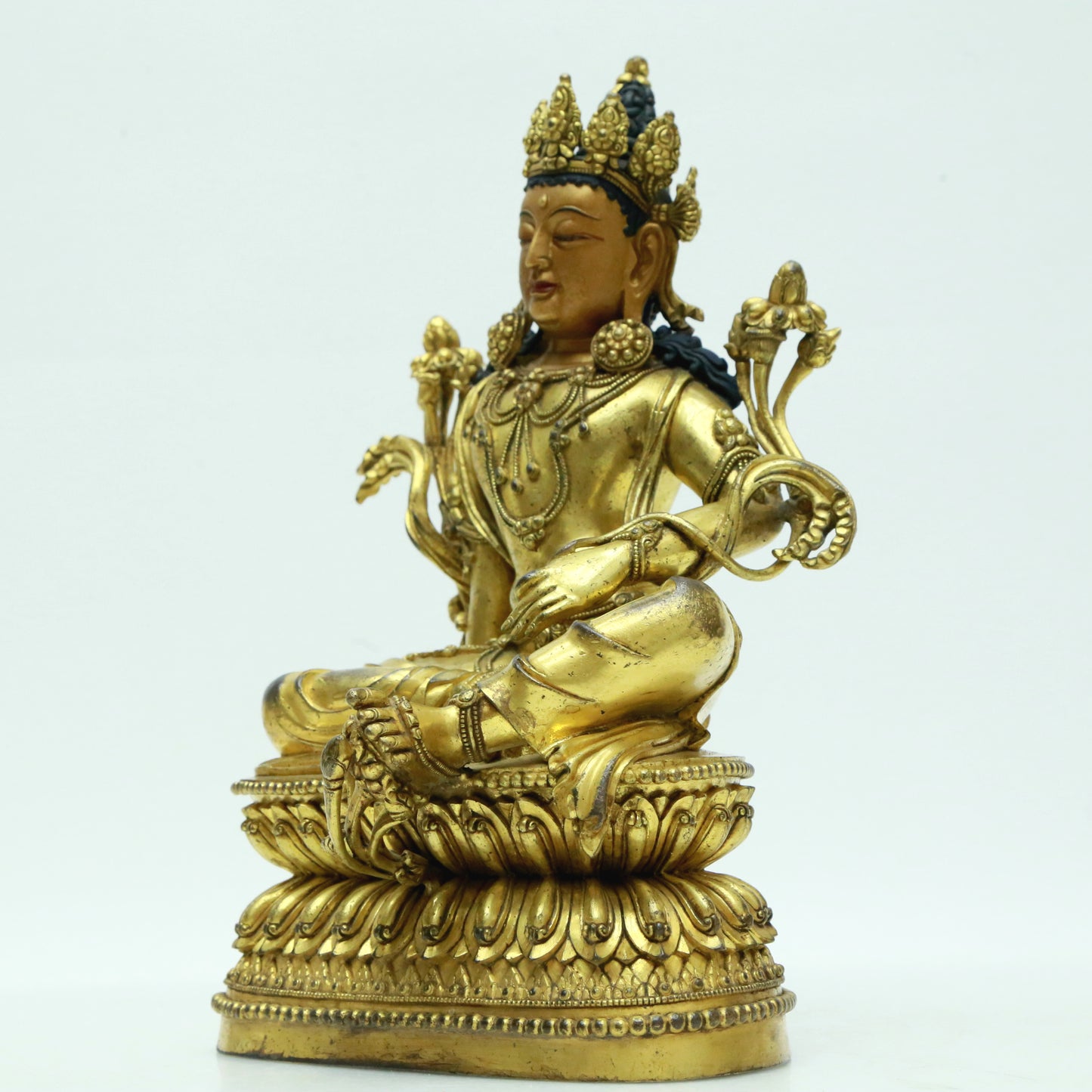 A Magnificent Gilt-Bronze Figure Of Green Tara