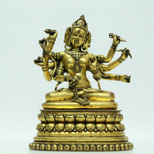 A Magnificent Gilt-Bronze Figure Of Dakini