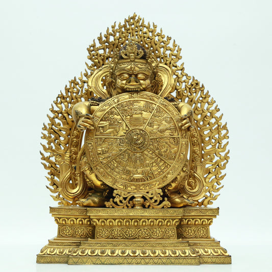 A Magnificent Gilt-Bronze Figure Of Vajrapani