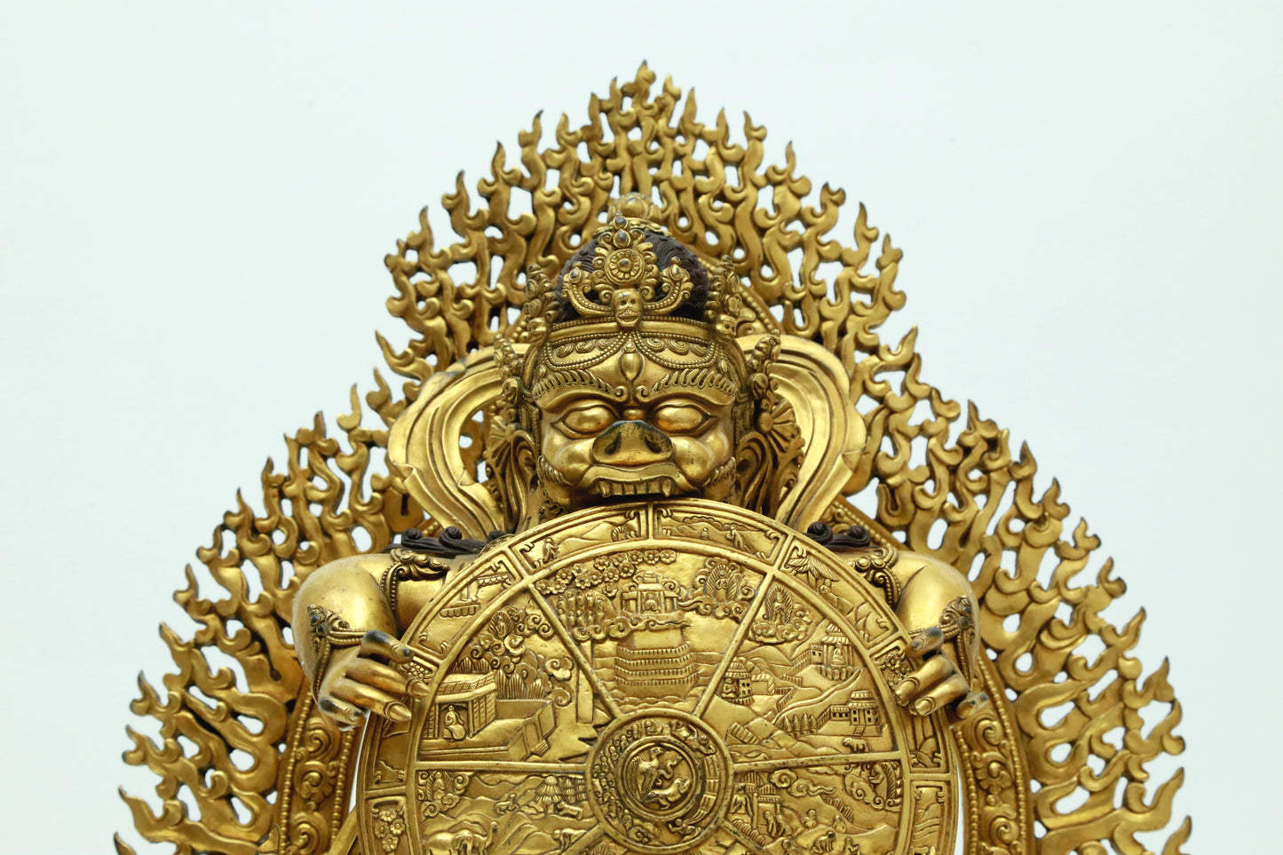 A Magnificent Gilt-Bronze Figure Of Vajrapani