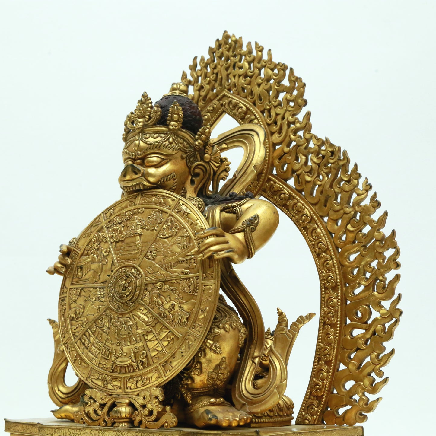 A Magnificent Gilt-Bronze Figure Of Vajrapani