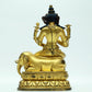 A Magnificent Gilt-Bronze Figure Of Bodhisattva Seated On An Elephant