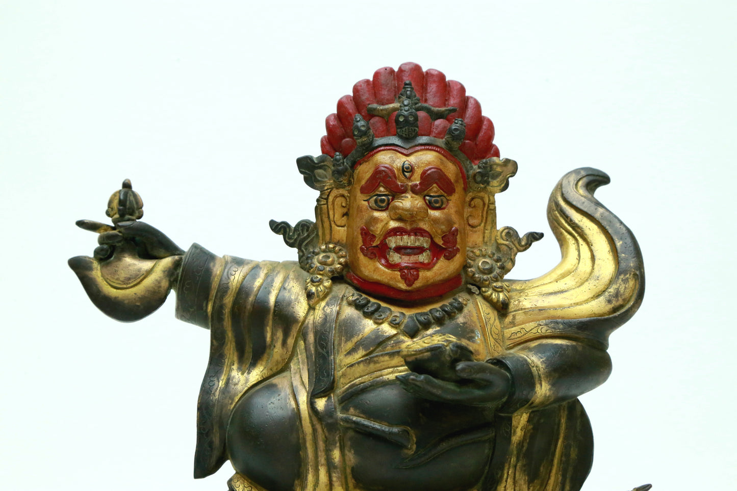 A Magnificent Gilt-Bronze Figure Of Kubera