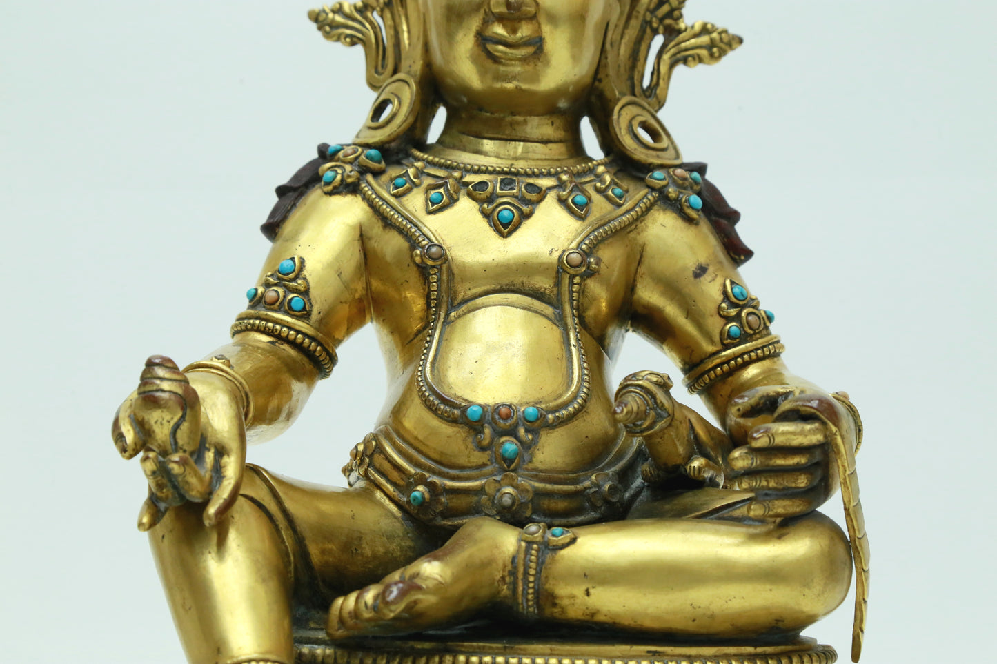 A Magnificent Gilt-Bronze Gem-Inlaid Figure Of Kubera