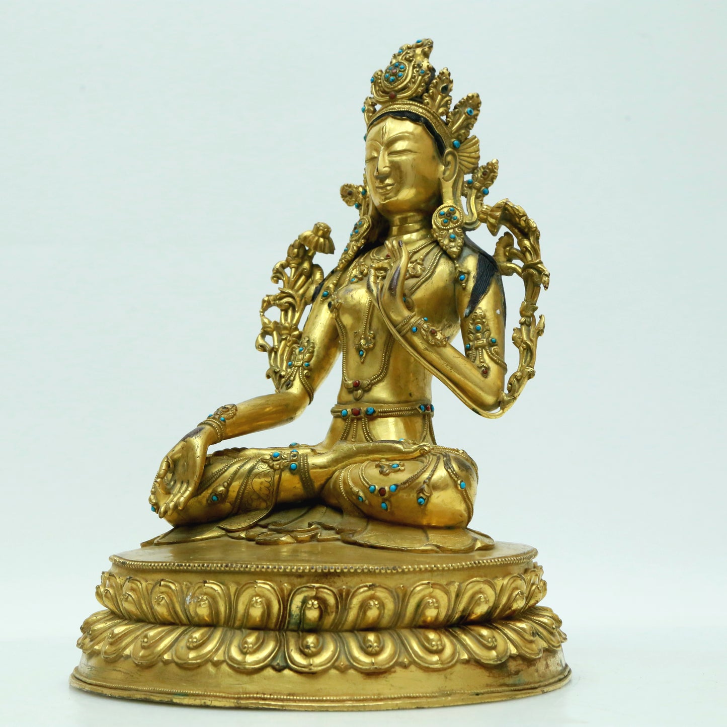 A Magnificent Gilt-Bronze Figure Of Tara