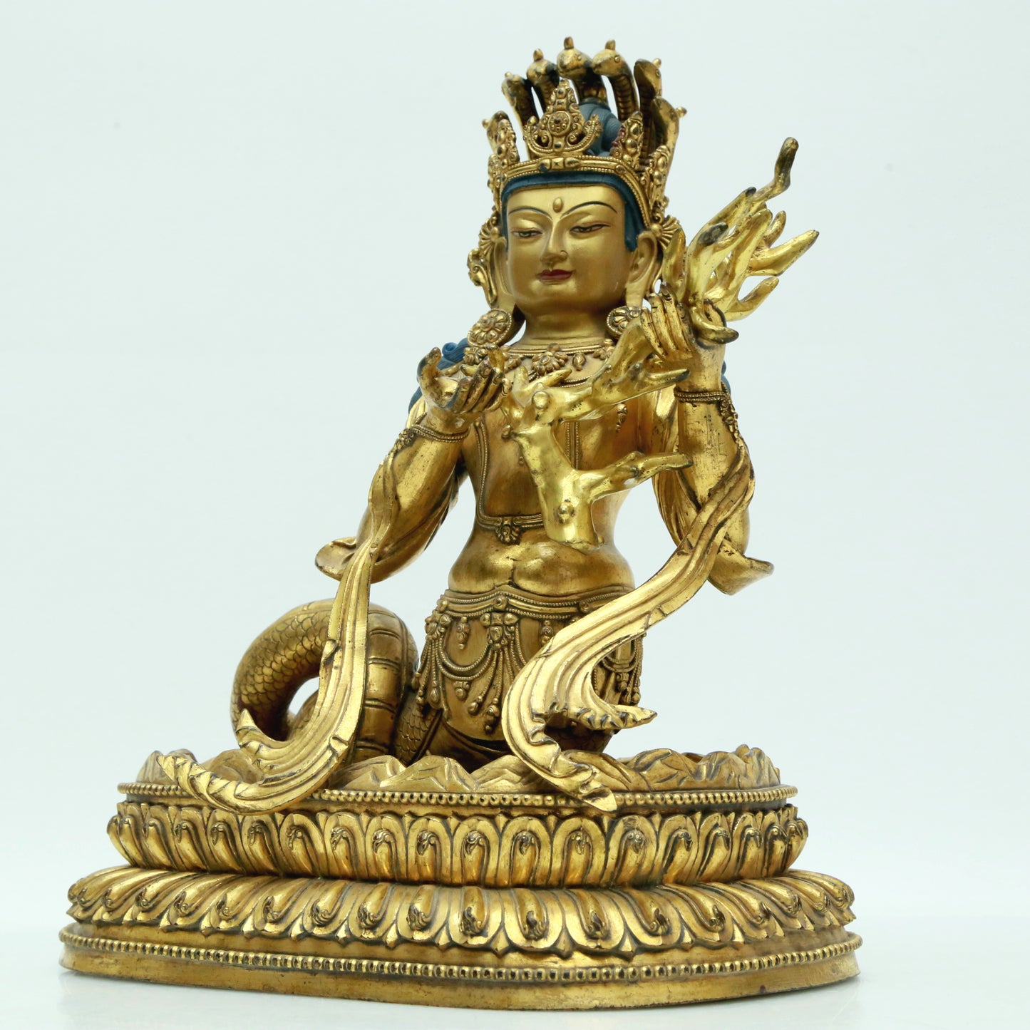 Two Magnificent Gilt-Bronze Figures Of Bodhisattva