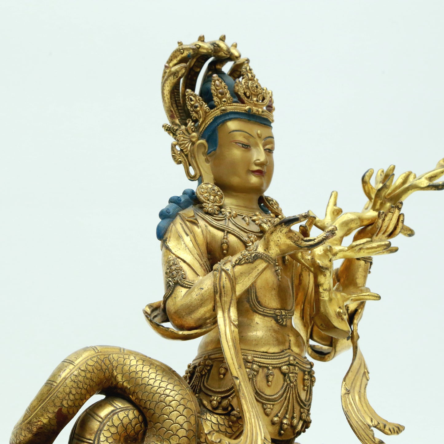 Two Magnificent Gilt-Bronze Figures Of Bodhisattva