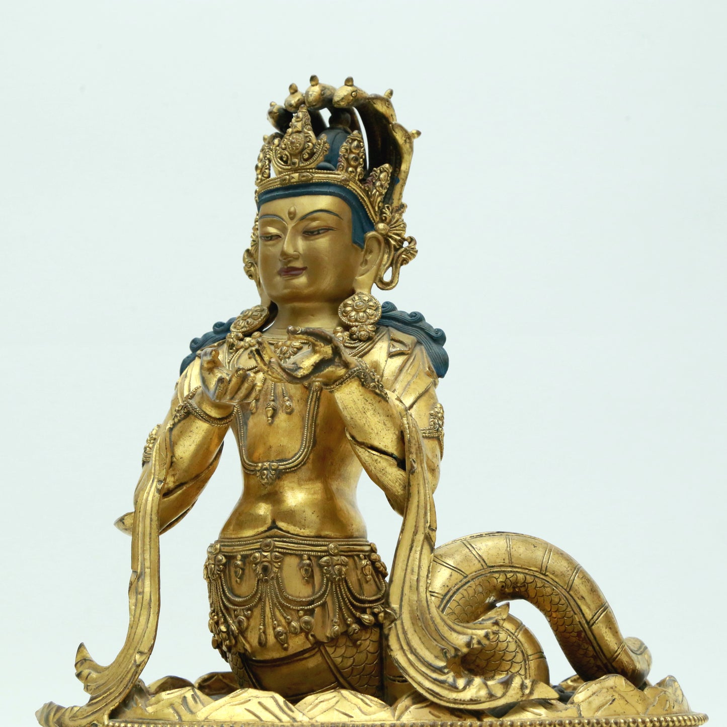 Two Magnificent Gilt-Bronze Figures Of Bodhisattva