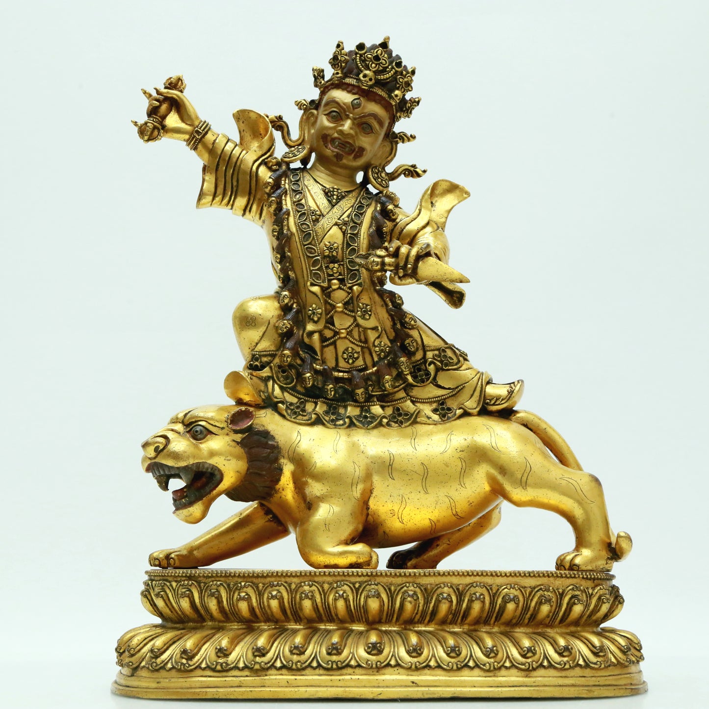 A Magnificent Gilt-Bronze Figure Of Vajrapani With Inscriptions