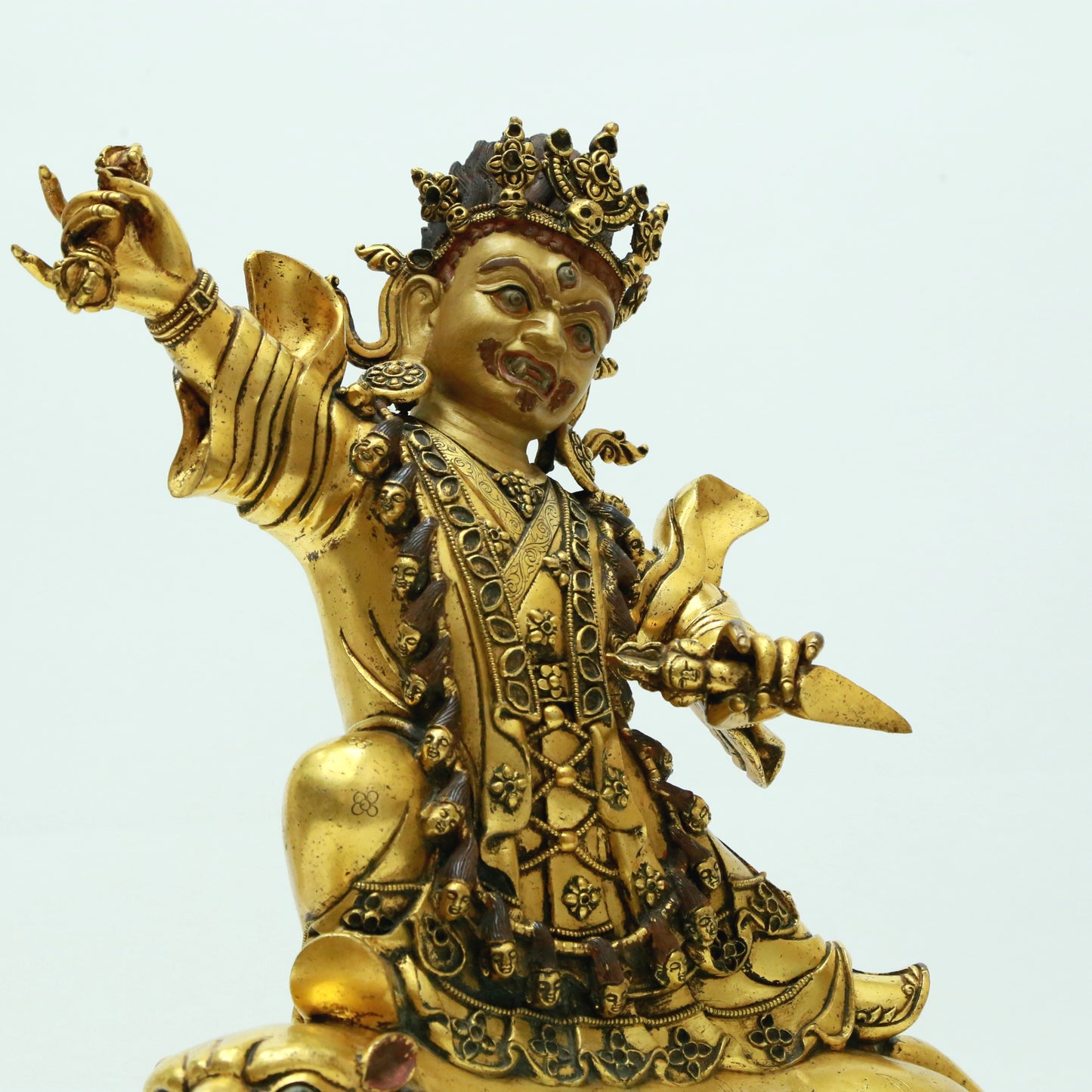 A Magnificent Gilt-Bronze Figure Of Vajrapani With Inscriptions