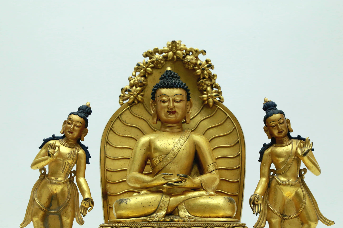 A Magnificent Gilt-Bronze Figure Of Buddha Shakyamuni With Inscriptions