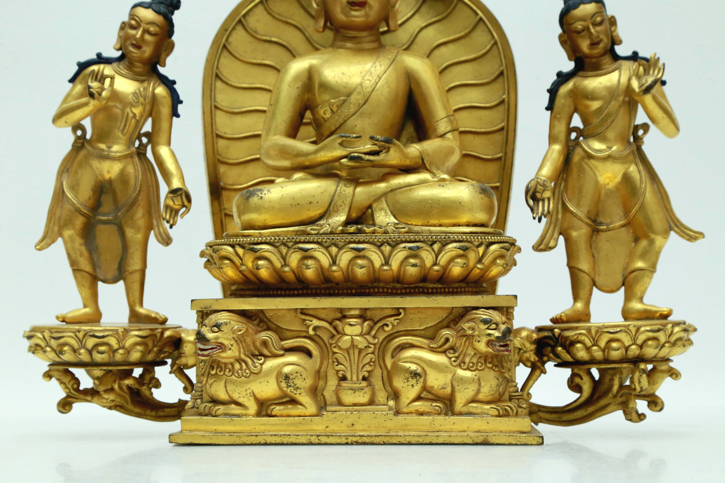 A Magnificent Gilt-Bronze Figure Of Buddha Shakyamuni With Inscriptions