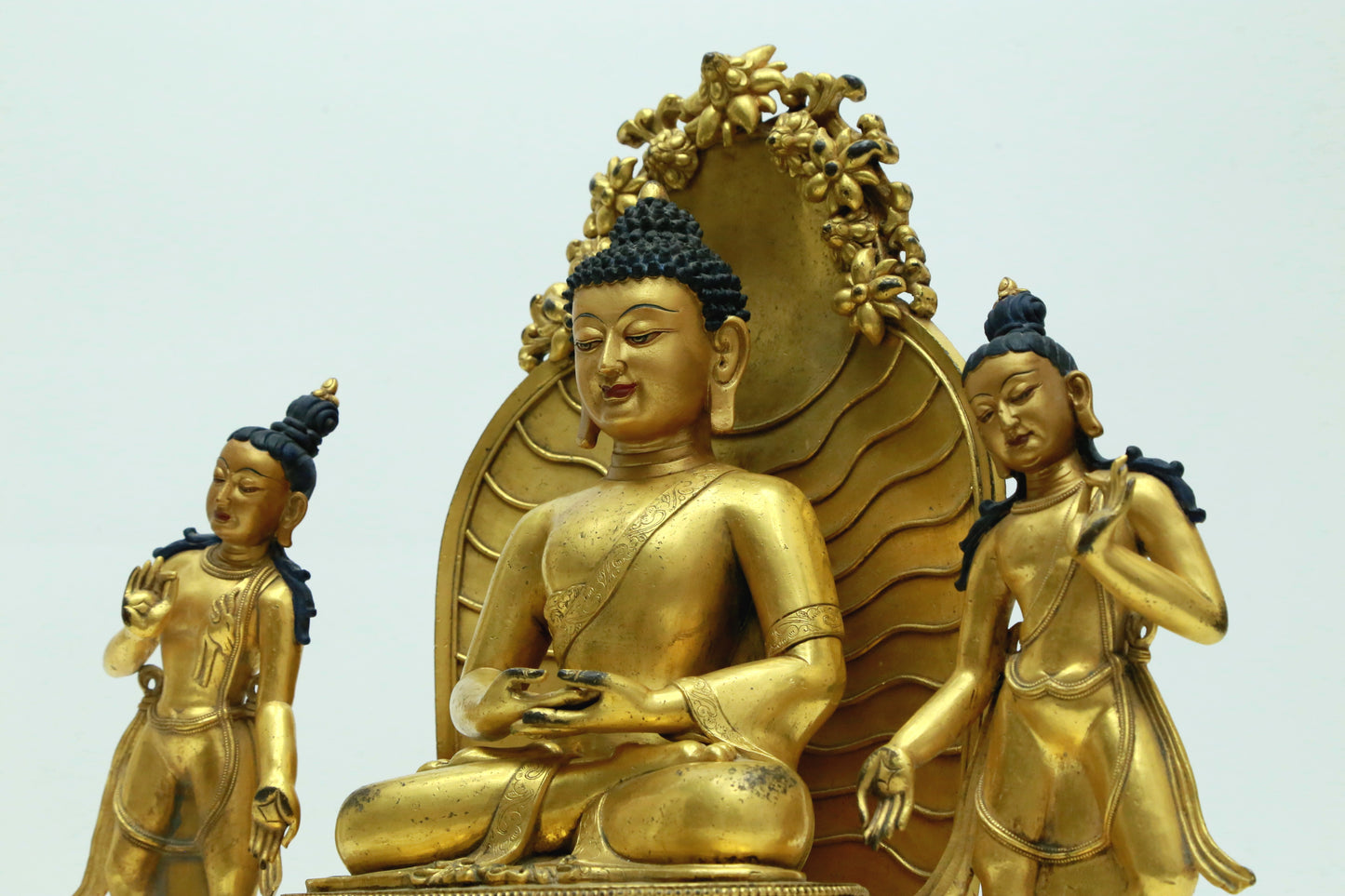 A Magnificent Gilt-Bronze Figure Of Buddha Shakyamuni With Inscriptions