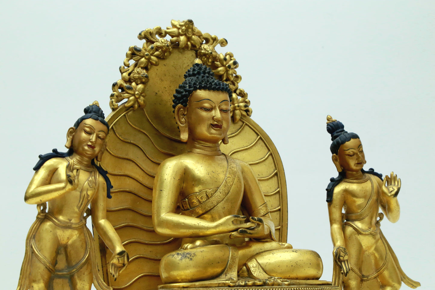 A Magnificent Gilt-Bronze Figure Of Buddha Shakyamuni With Inscriptions