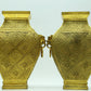 A Magnificent Pair Of Gilt-Bronze 'Flower' Lion-Handled Vases