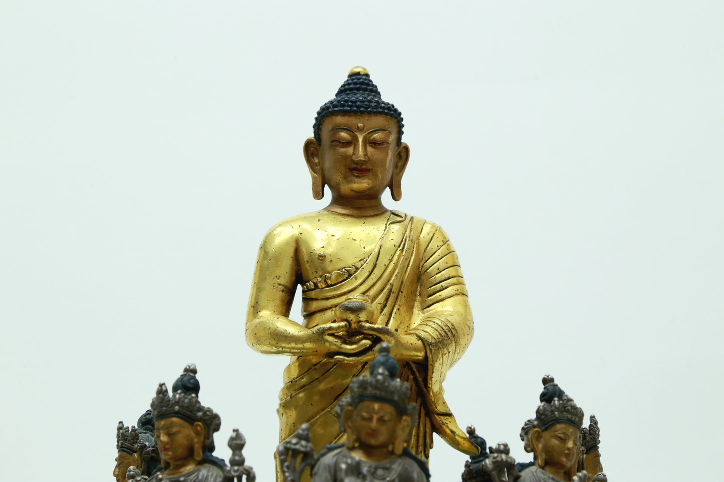 A Magnificent Gilt-Bronze Figure Of Buddha Shakyamuni And A Gilt-Silver Figure Of Tara