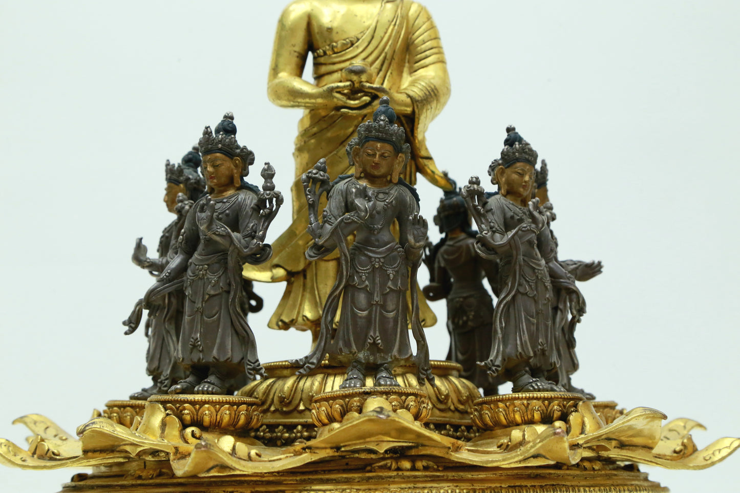 A Magnificent Gilt-Bronze Figure Of Buddha Shakyamuni And A Gilt-Silver Figure Of Tara