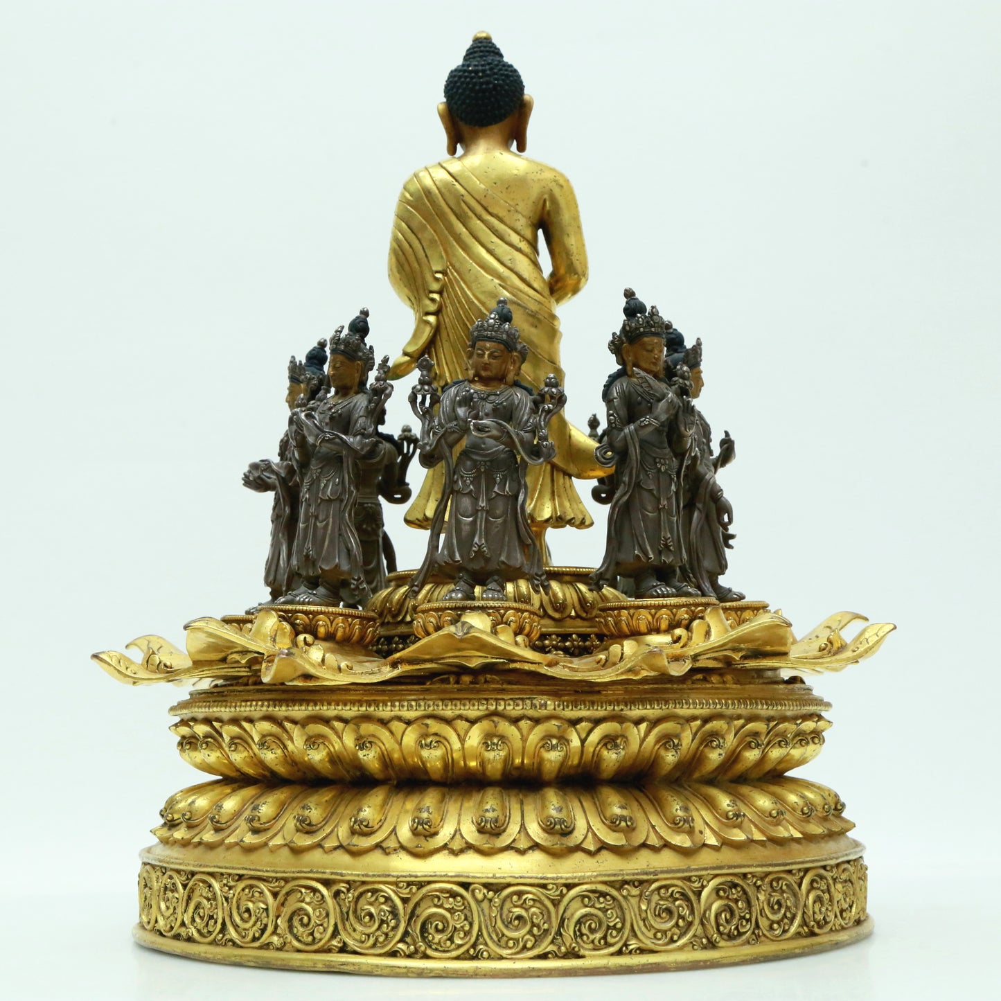 A Magnificent Gilt-Bronze Figure Of Buddha Shakyamuni And A Gilt-Silver Figure Of Tara