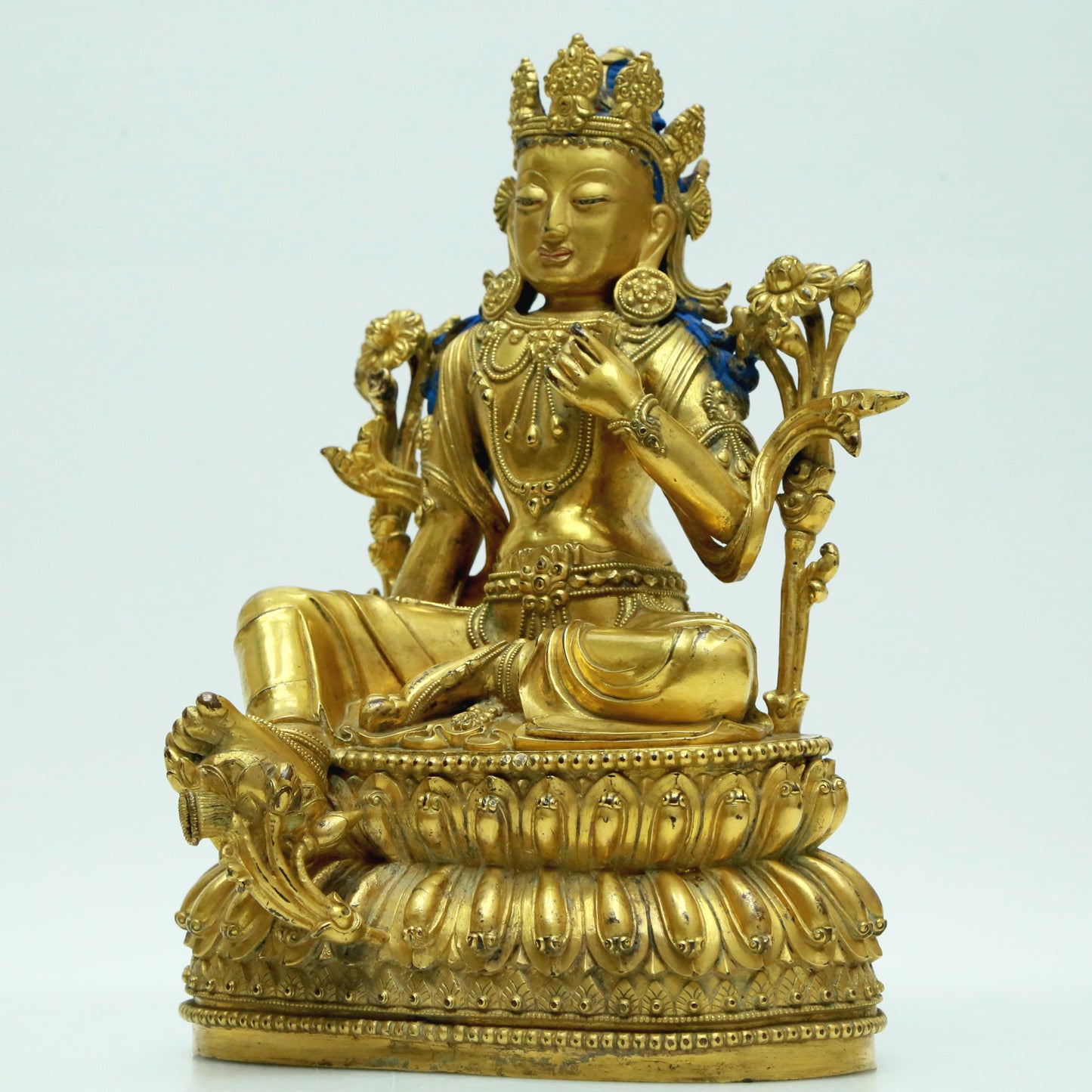 A Magnificent Gilt-Bronze Figure Of Green Tara