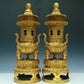 A Brilliant Pair Of Gilt-Bronze 'Animal Mask& Auspicious Cloud' Tripod Censers