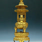 A Brilliant Pair Of Gilt-Bronze 'Animal Mask& Auspicious Cloud' Tripod Censers