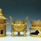 A Brilliant Pair Of Gilt-Bronze 'Animal Mask& Auspicious Cloud' Tripod Censers