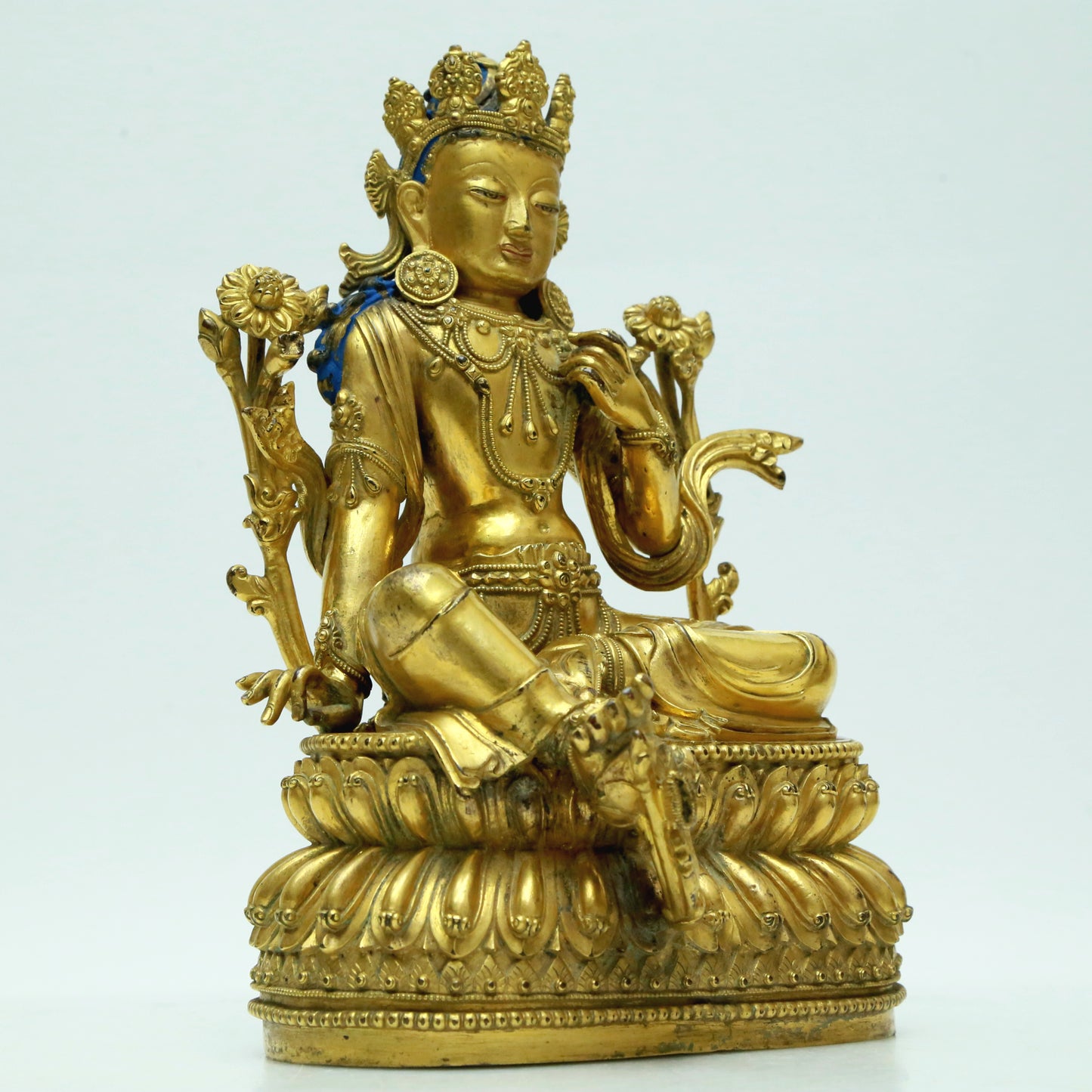 A Magnificent Gilt-Bronze Figure Of Green Tara