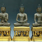 Three Brilliant Gilt-Bronze Silver Figures Of Buddha Shakyamuni