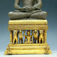 Three Brilliant Gilt-Bronze Silver Figures Of Buddha Shakyamuni