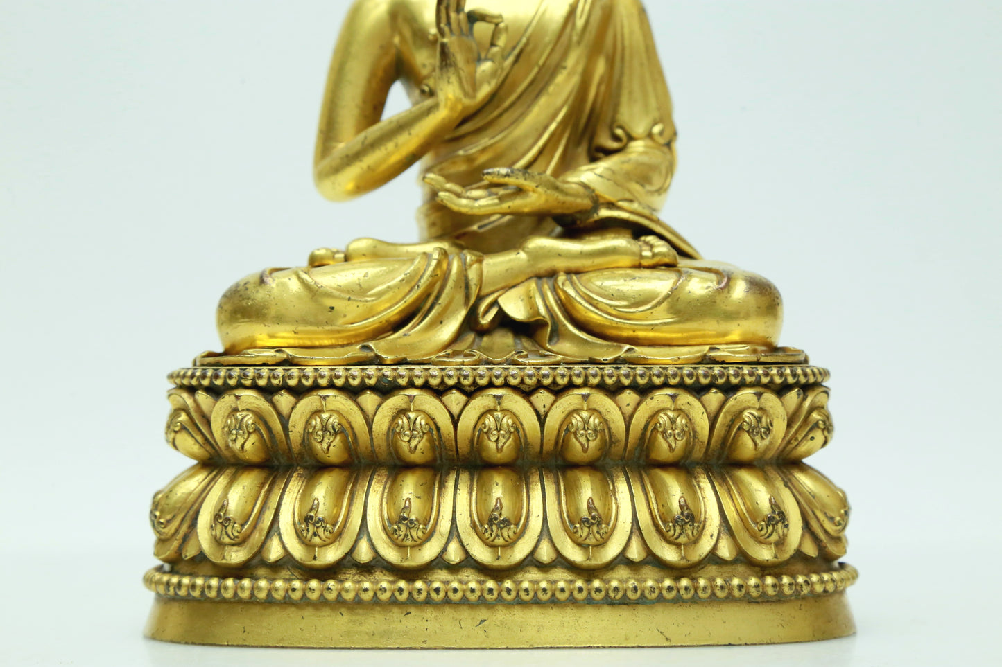 A Magnificent Gilt-Bronze Figure Of Buddha Shakyamuni