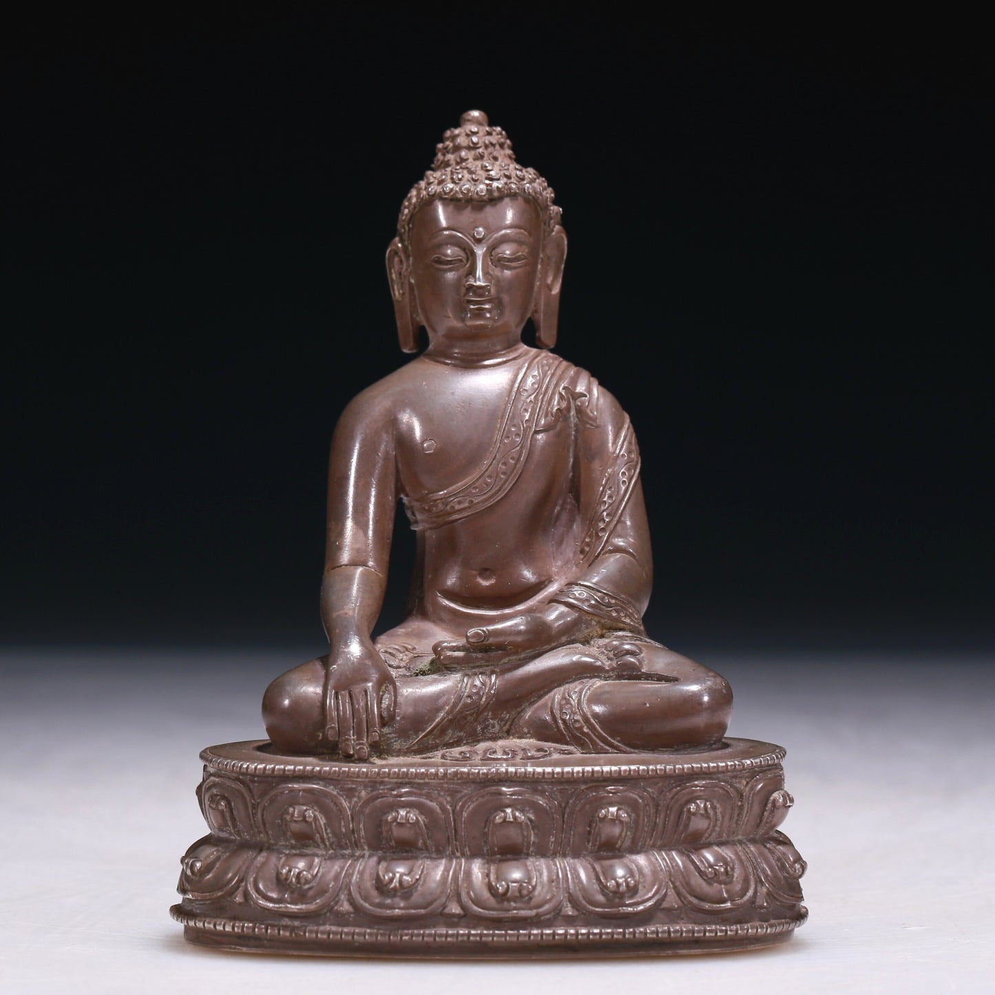 A Precious Bronze Figure Of Buddha Shakyamuni