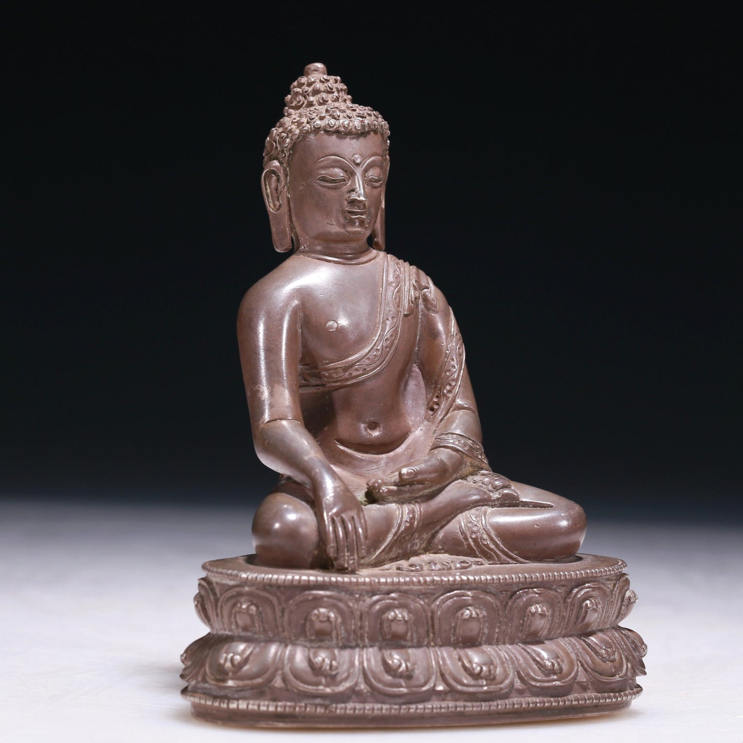 A Precious Bronze Figure Of Buddha Shakyamuni